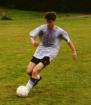 Markus am Ball, also kurz vor dem Foul